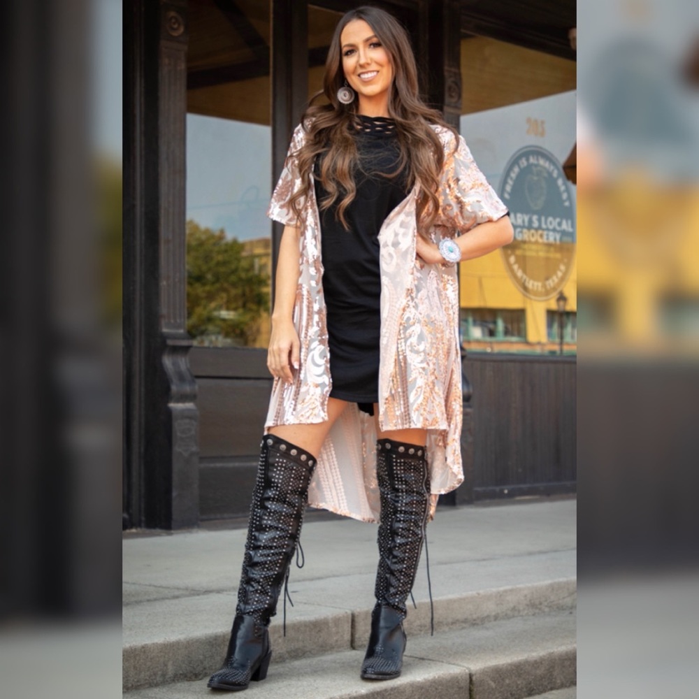 Rose gold duster